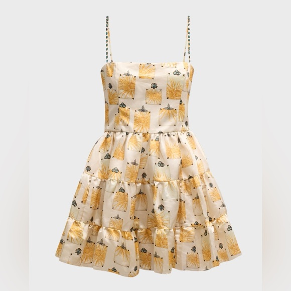 Agua by Agua Bendita Lima Bisuteria Mini Dress Hand-Embroidered - Picture 5 of 12